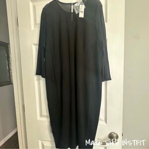 Lane Bryant Classic Black Long Sleeve Dress